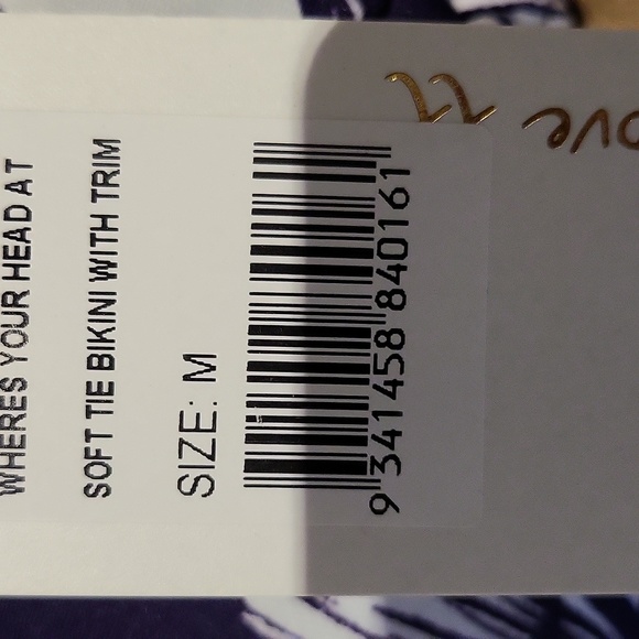 Camilla blue & white multi color bikini in Medium - Picture 3 of 3